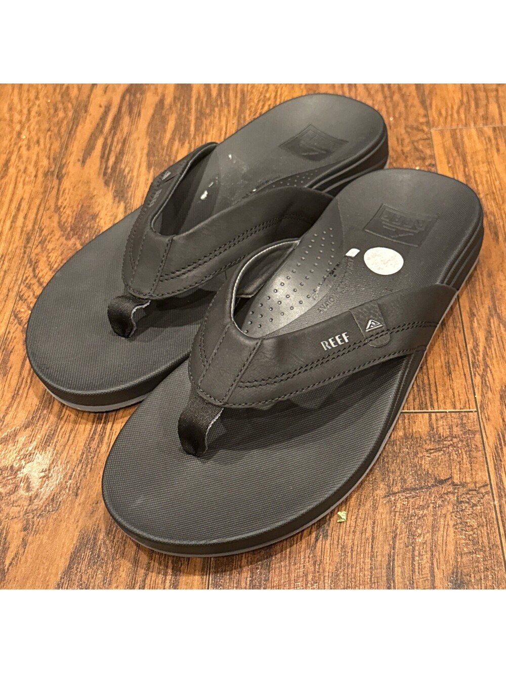 New Reef Men's Cushion Spring 2.0 Comfort Flip Flop Sandals, Black, Size 10